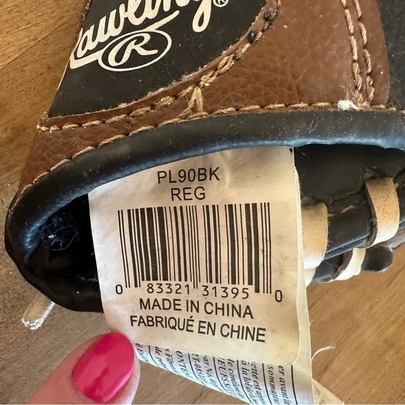 Rawlings PL90BK Players Series RHT Glove 9" Inch Youth Baseball T-Ball Left Hand - Picture 14 of 14